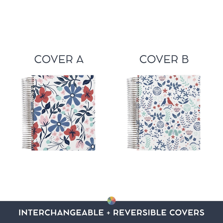 Red Floral: Interchangeable + Reversible Cover