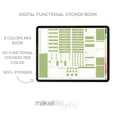 Digital 2025 Functional Sticker Book