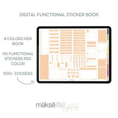 Digital 2025 Functional Sticker Book