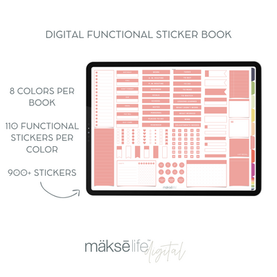 Digital 2025 Functional Sticker Book