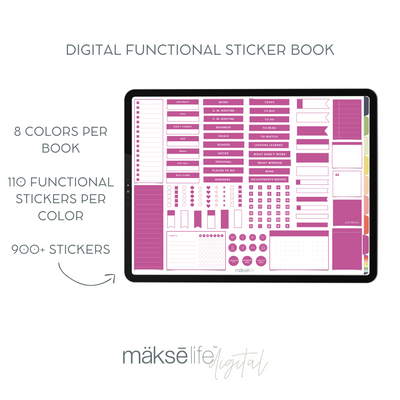 Digital 2025 Functional Sticker Book