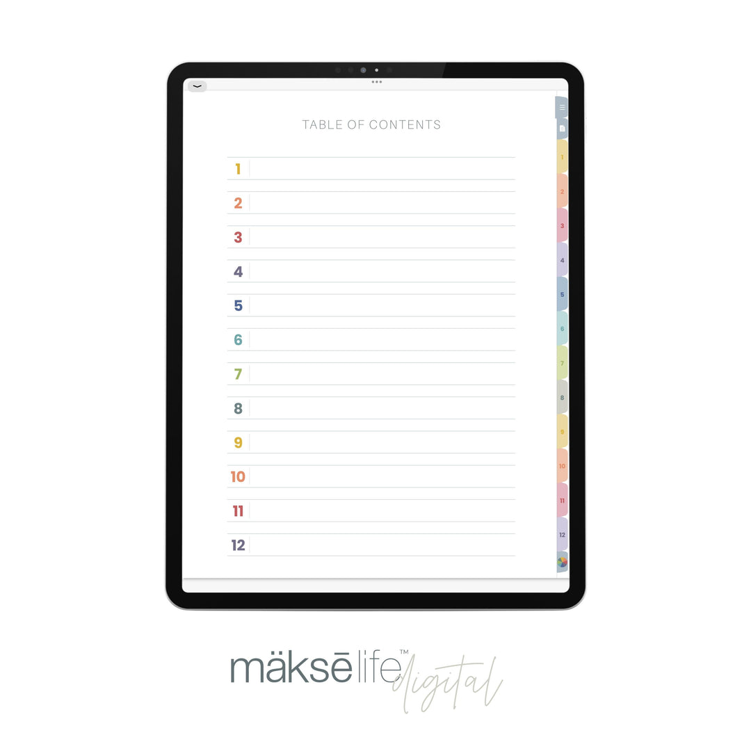 Digital Notebook (Colorful)