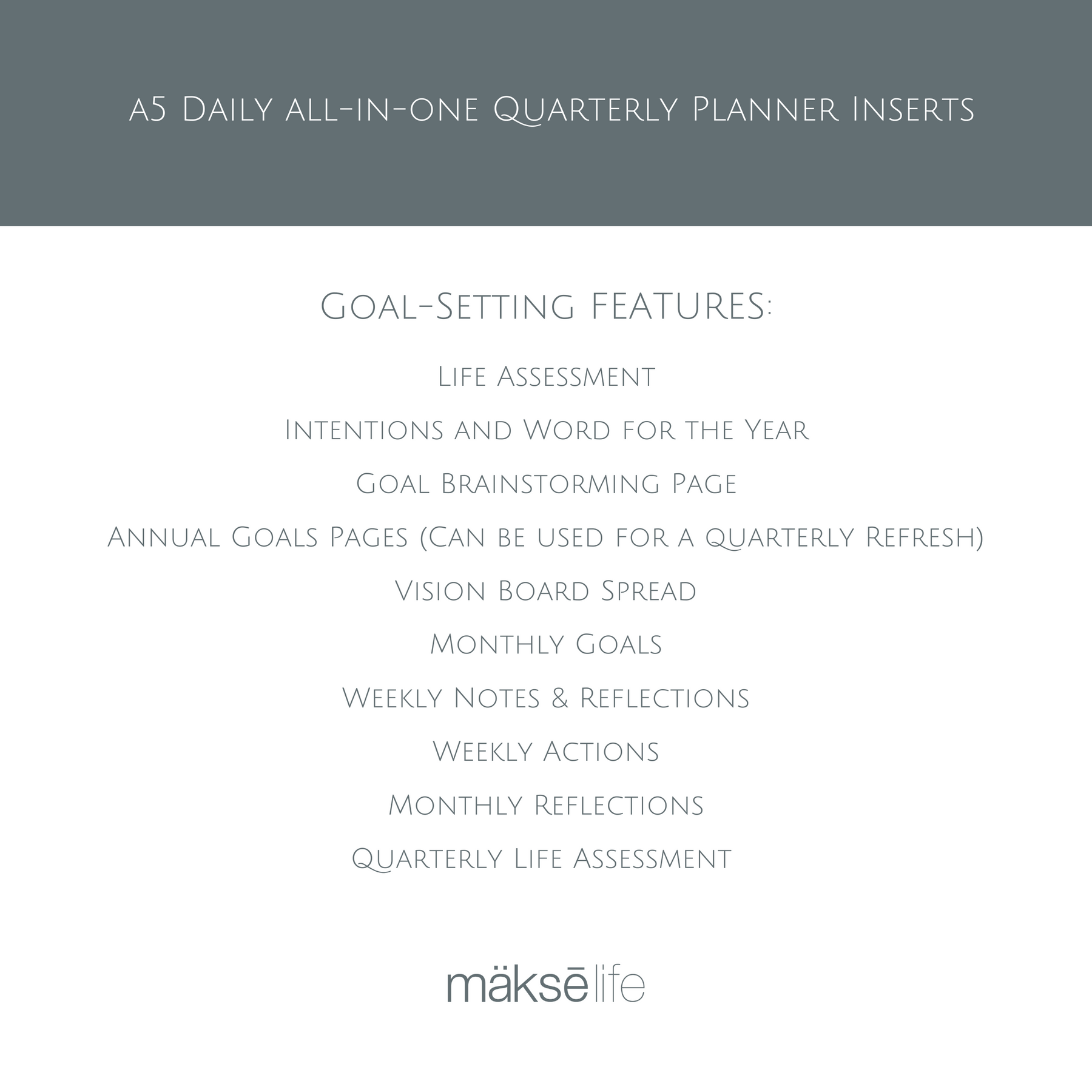 2022 A5 Life Planner Accessories - MuffinChanel