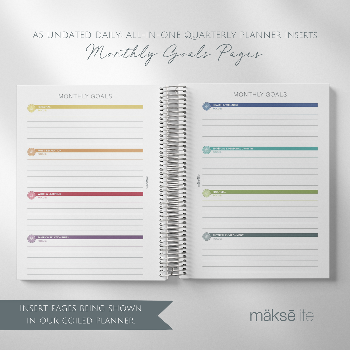 A5 Undated Monthly Planner Inserts – Nikki's Paper