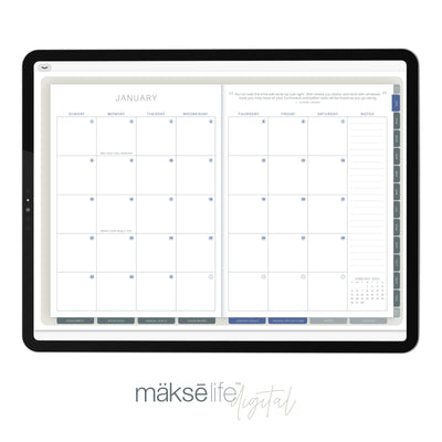 2023 Digital Goal-Setting + Weekly Planner (Horizontal)