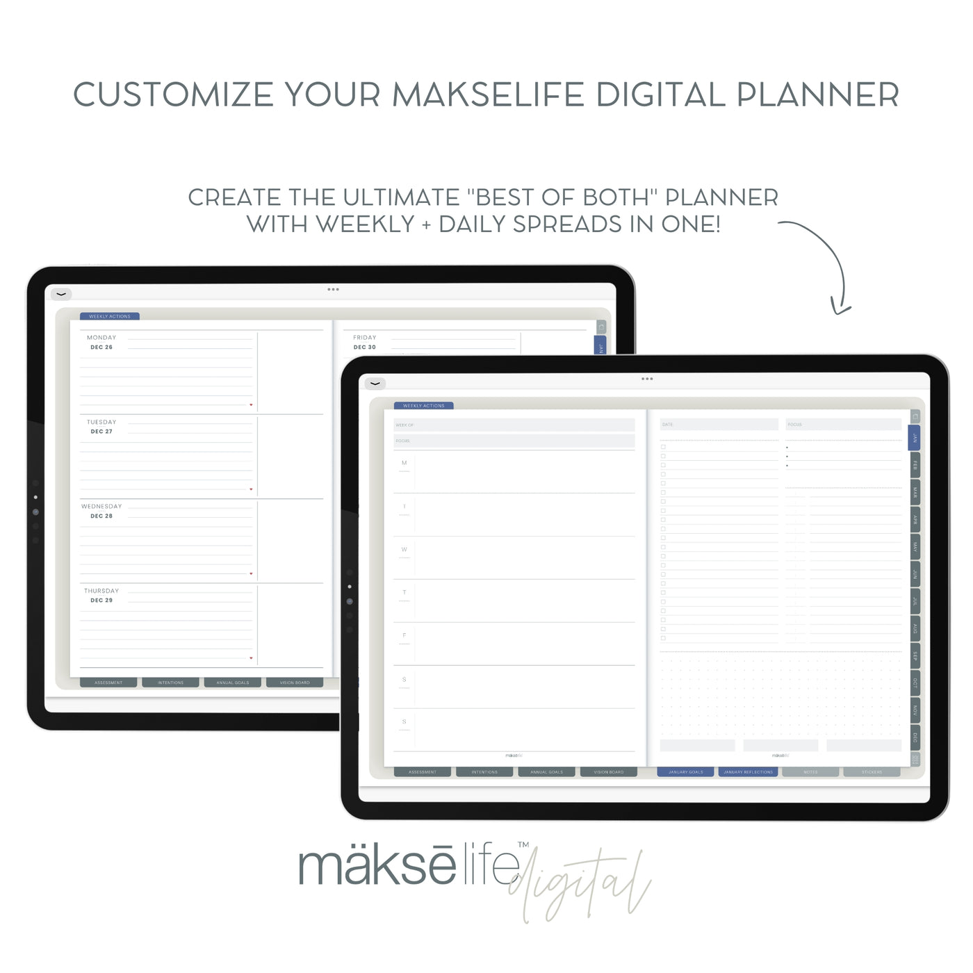 Digital Planning Inserts - Weekly Overview & Daily Pages