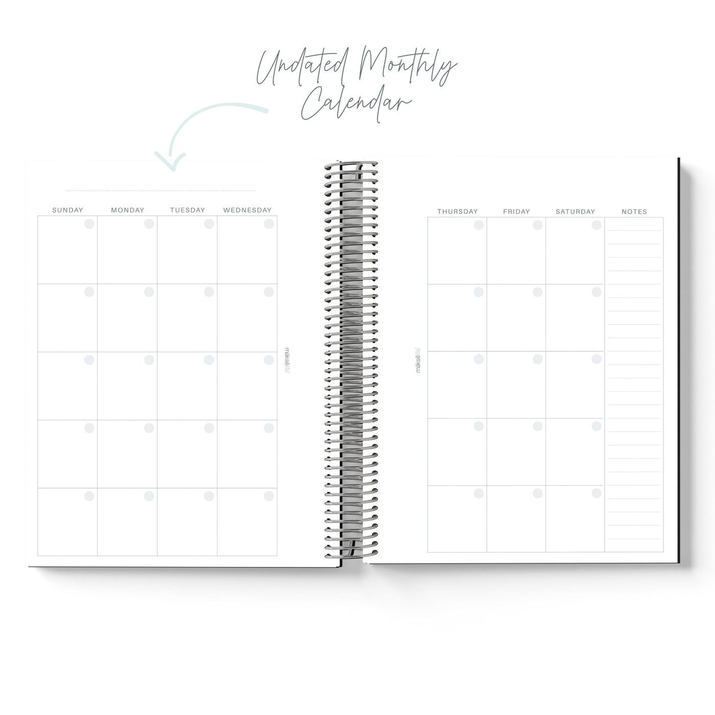 Quarterly Undated Goal-Setting + Daily Planner - Storm