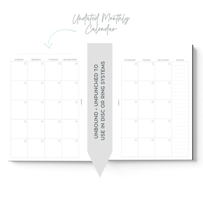 Goal-Setting and Daily Planner A5 Inserts