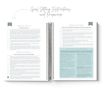 12-Month Undated Goal-Setting + Monthly Planner - Cloud