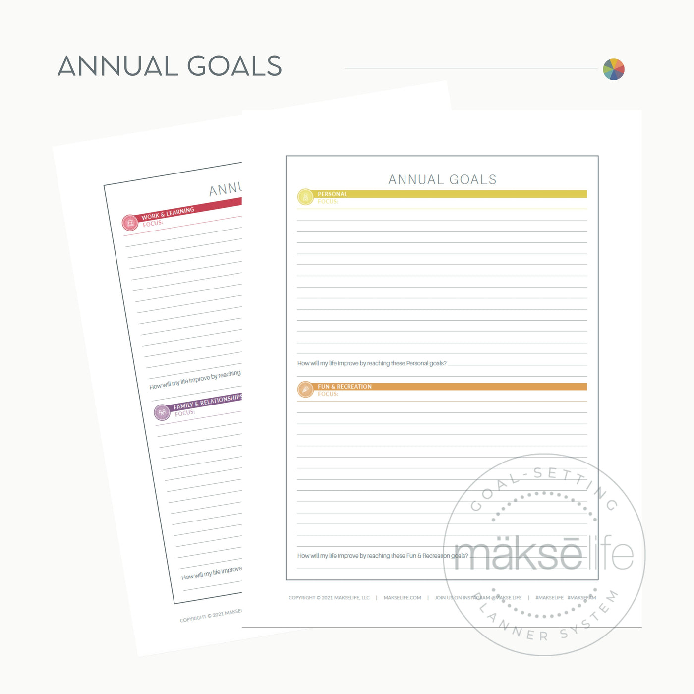 Annual Goals | Free Printable