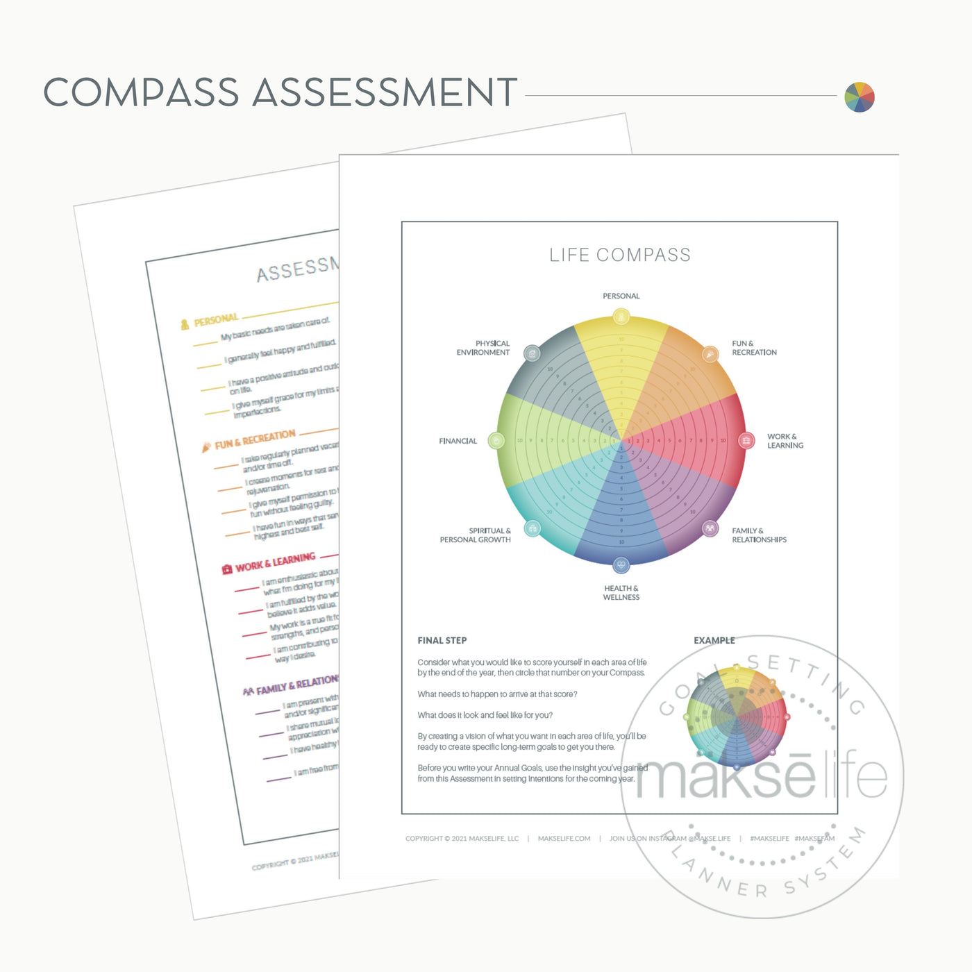 Life Compass Assessment | Free Printable