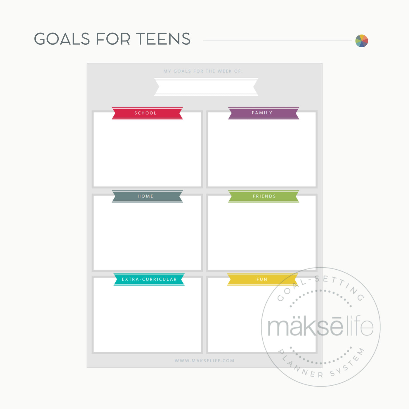 Goals for Teens | Free Printable