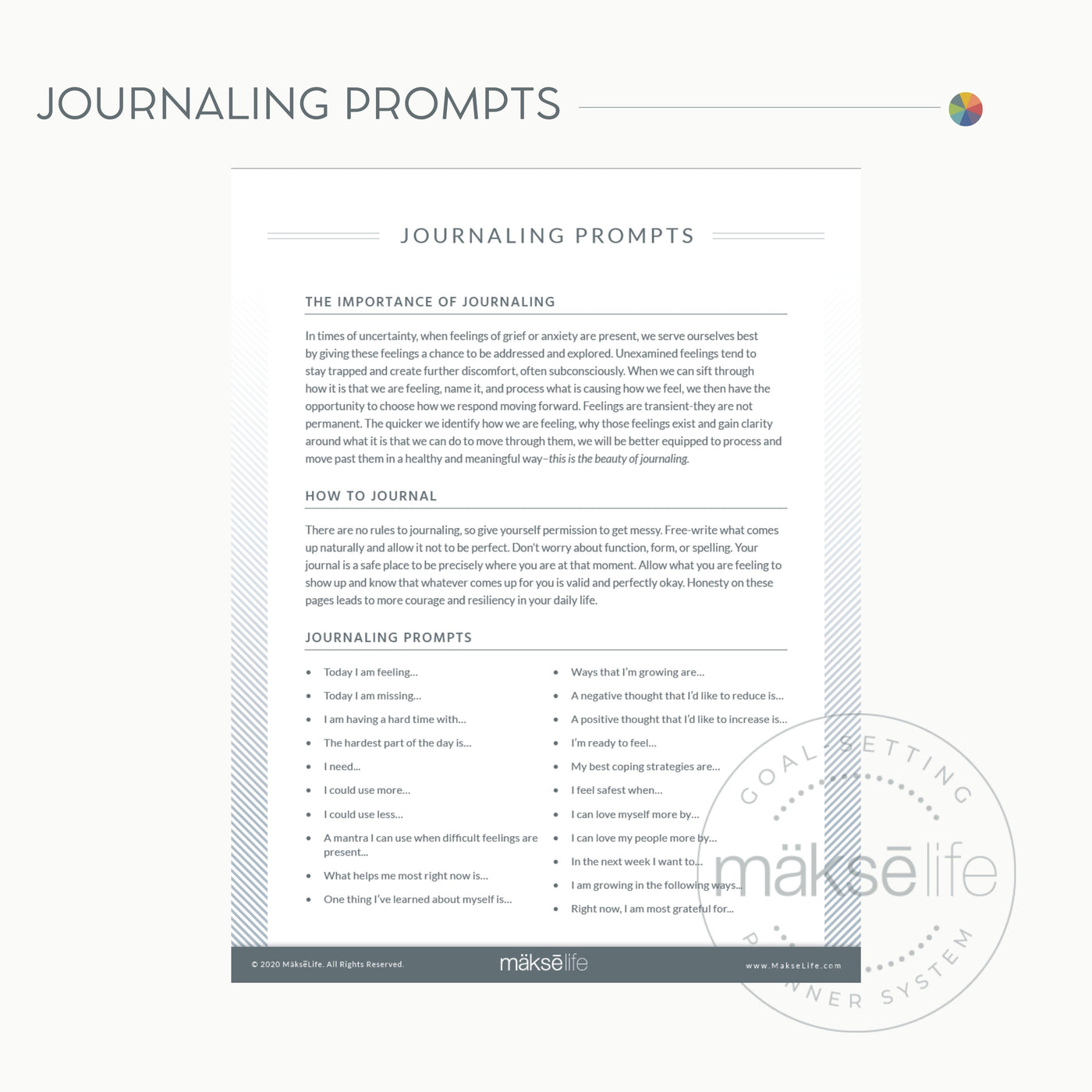 Journaling Prompts | Free Printable