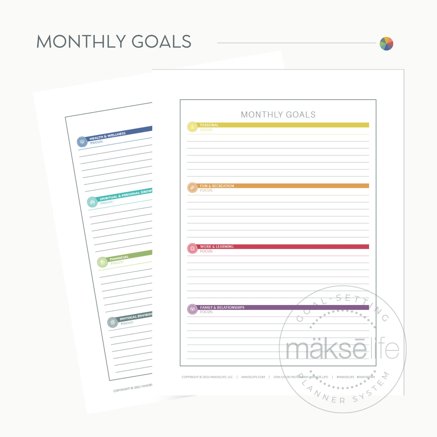 Monthly Goals | Free Printable