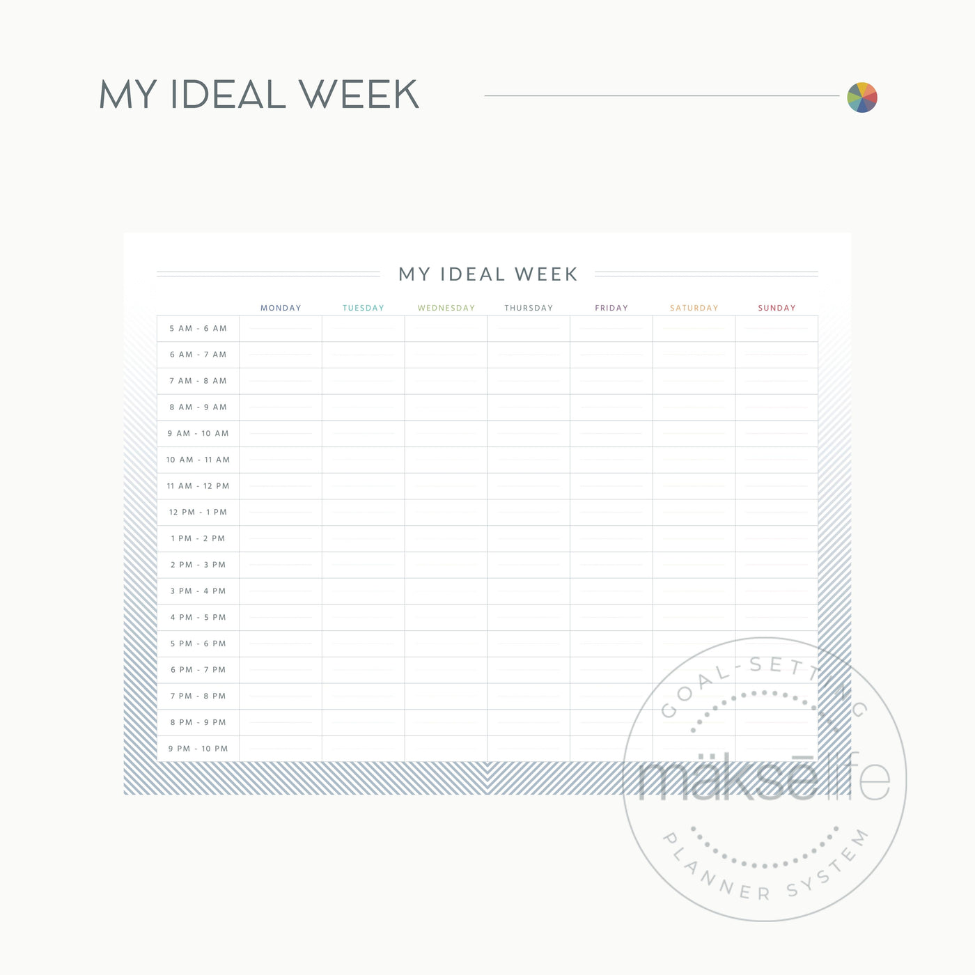 Ideal Week | Free Printable