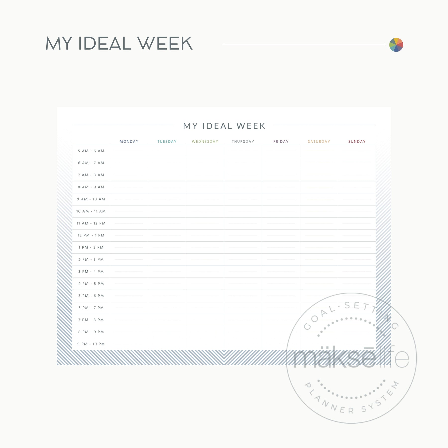 Ideal Week Free Printable MakseLife