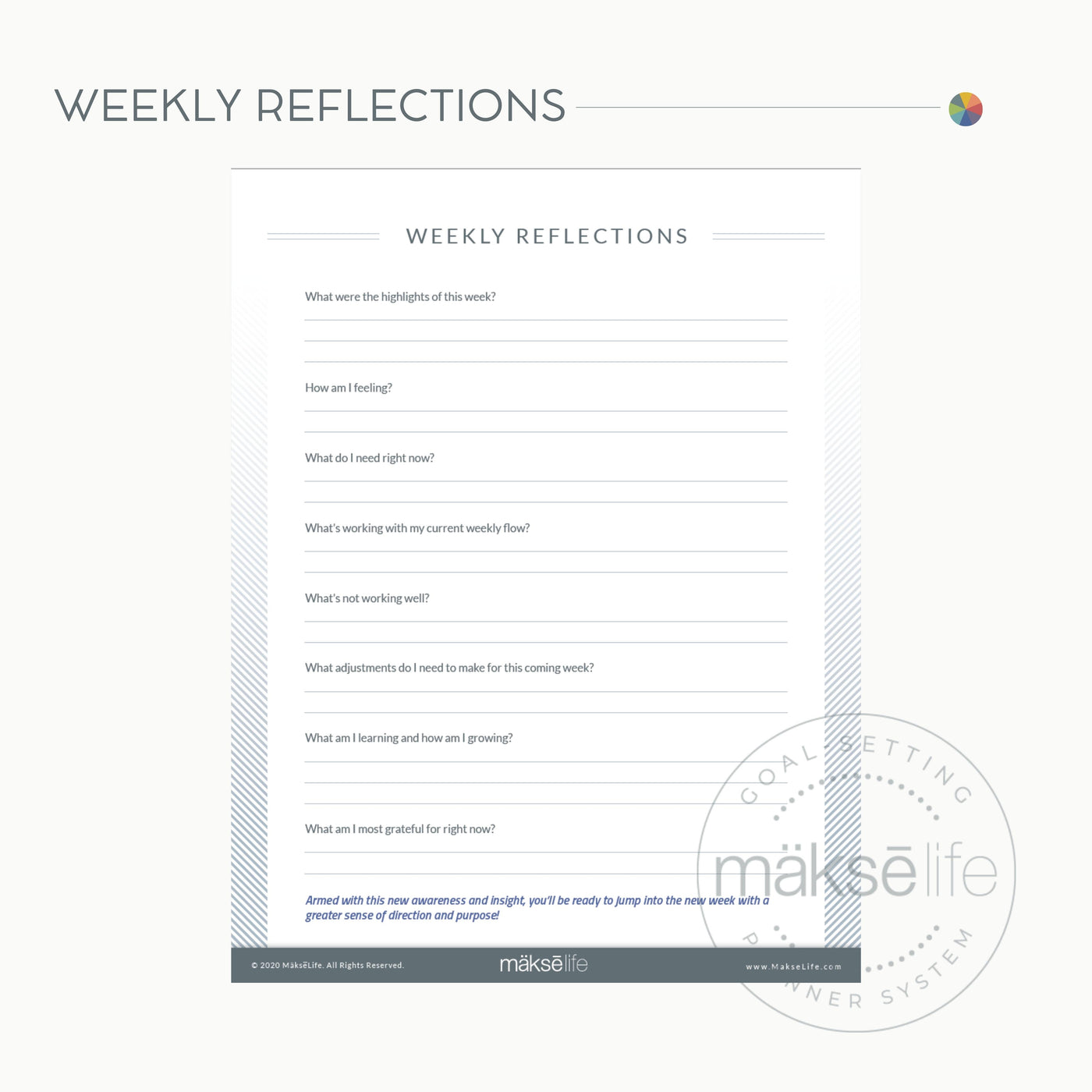 Weekly Reflections | Free Printable